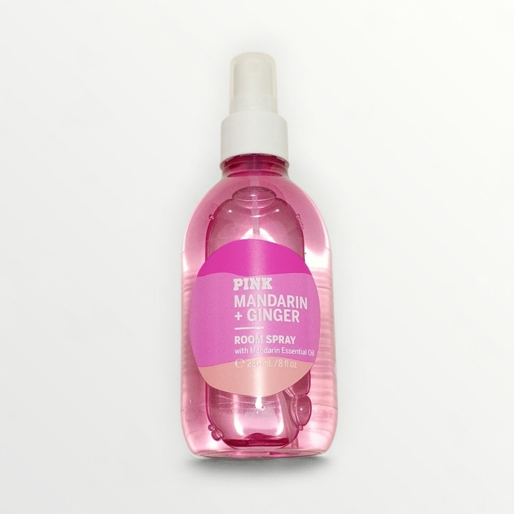 Victoria's Secret PINK Mandarin + Ginger Room Spray With Essential Oil 8 oz NEW